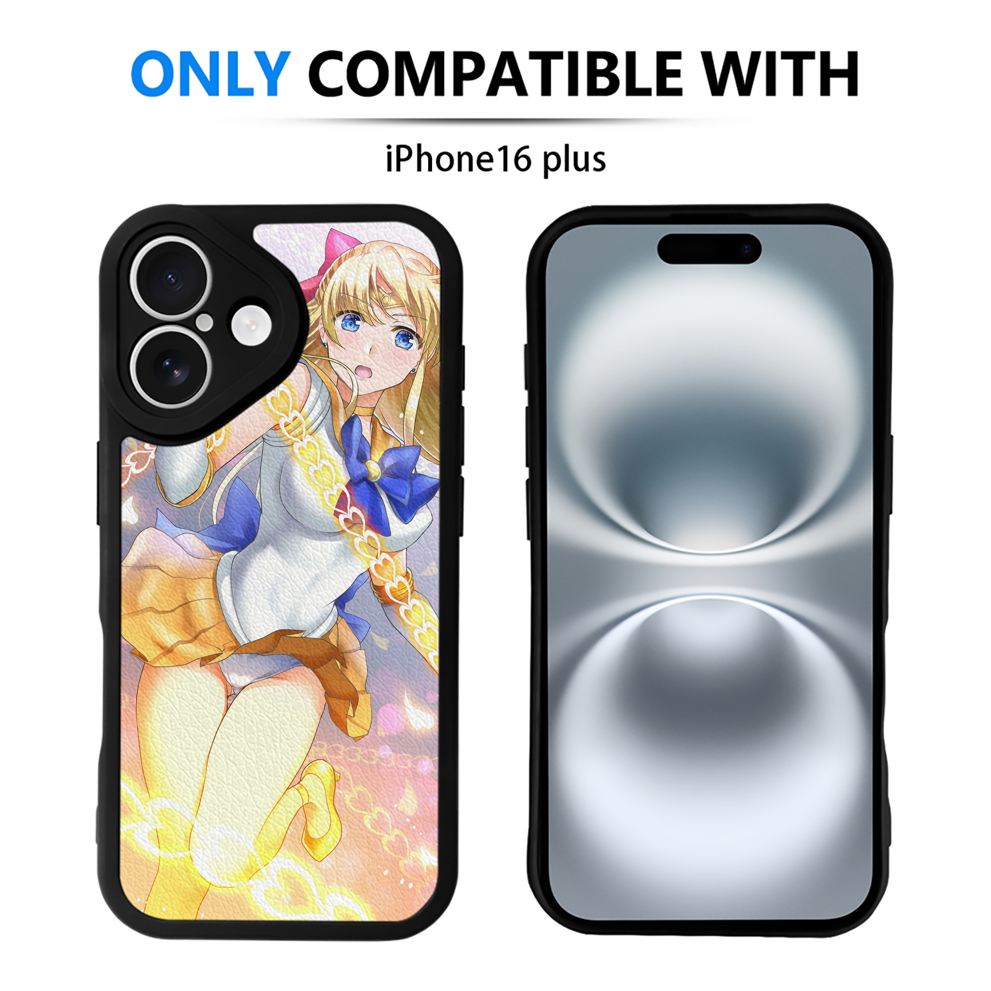 （画像用） 美少女戦士セーラームーン Sailor Moon 【iPhone 16シリーズ対応】シリコンスマホケース（レザー調） 材質：シリコン